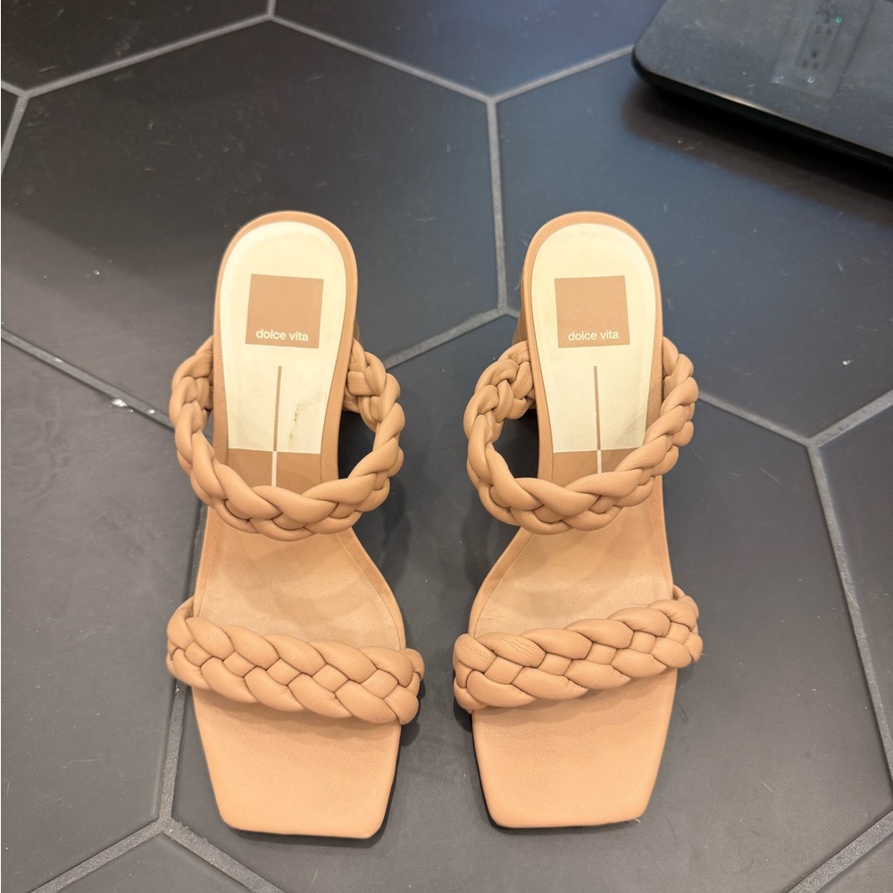 Dolce Vita Braided Tan Mules